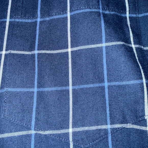 George Men's Navy Checkered Button Down Shirt with pocket - 3XL - Picture 3 of 4